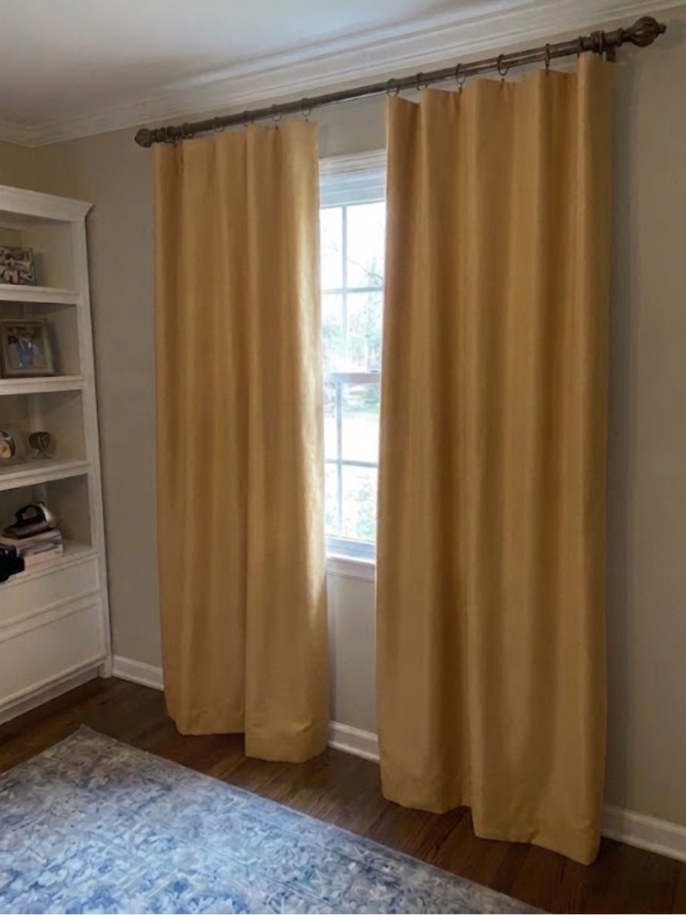 Handmade Raw Silk Rose Gold Inter-lined Window Curtains - Home Accents